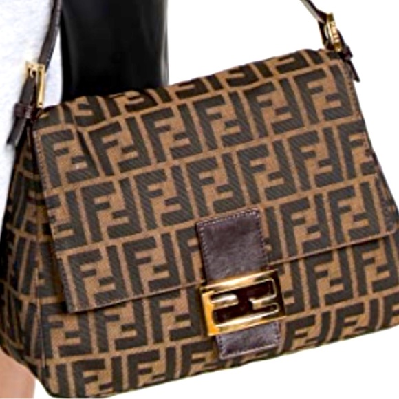 AUTHENTIC VINTAGE FENDI ZUCCA MAMA BAGUETTE - Picture 2 of 14